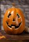 Citrus; 12 Inch Light Up Pumpkin Decoration, LED Illuminated Plastic Pumpkin for Halloween Party, Fall Home Decor, Indoor Display and Seasonal Decorations; Category:Pumpkin Decor; Image:6